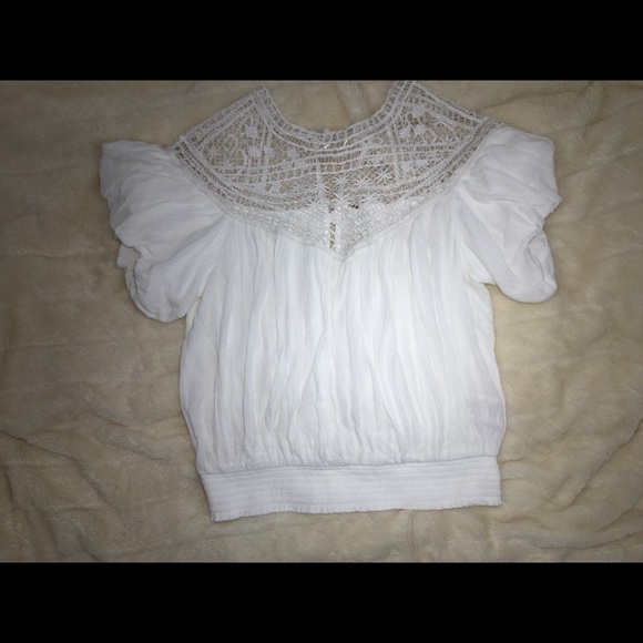 Free People Gauze Crochet Top With Elastic Bottom - Picture 7 of 11